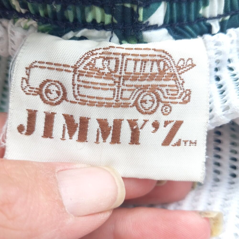 Vintage Jimmy'Z Tie Dye Swim Trunks-Large-Stars-Drawstring-Pockets-4" Inseam - Picture 8 of 8